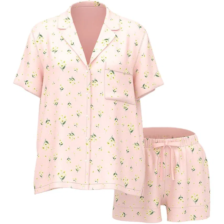 Женский комплект пижам с принтом Victoria's Secret, Set (Foundation with Small Yellow Flower Print)