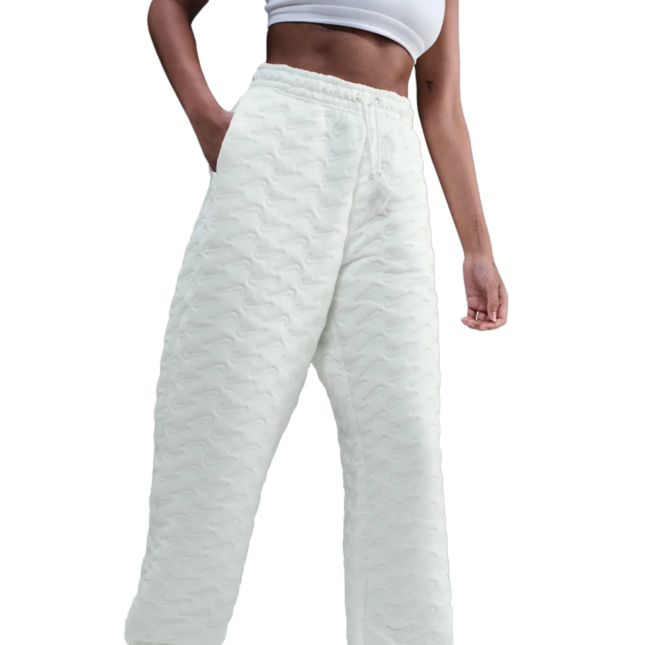 Женские брюки Oversized AOJ Phoenix Nike, цвет Sail/Sanddrift