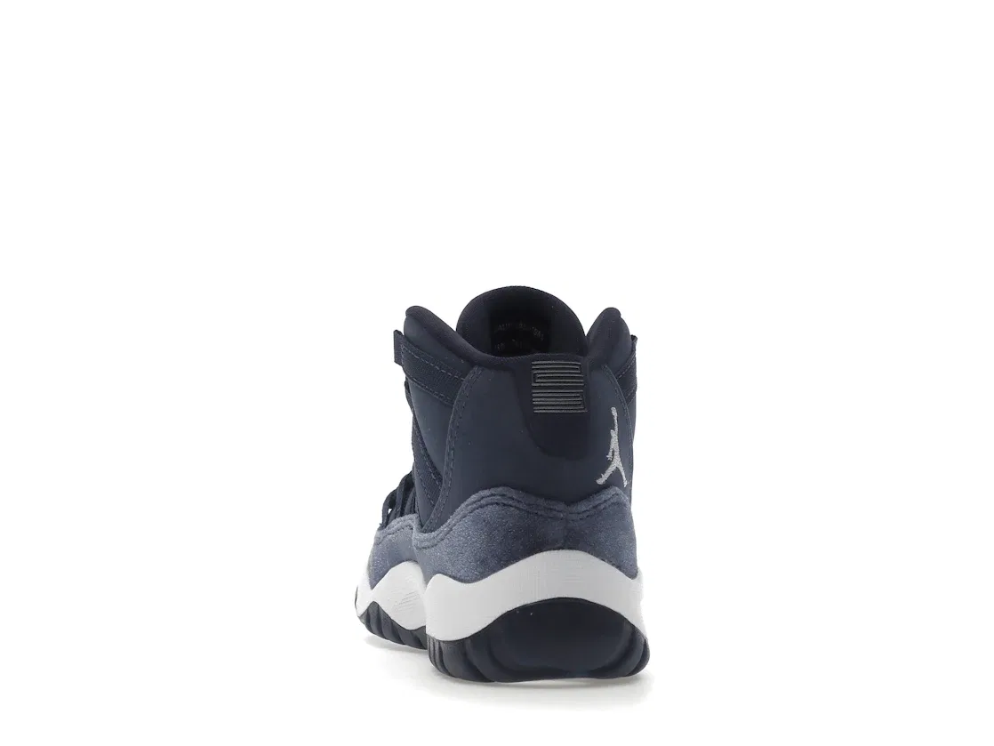 Детские кроссовки Lifestyle с замшевым верхом Jordan 11 Retro Jordan, Midnight Navy/Metallic Silver/White — фото 4