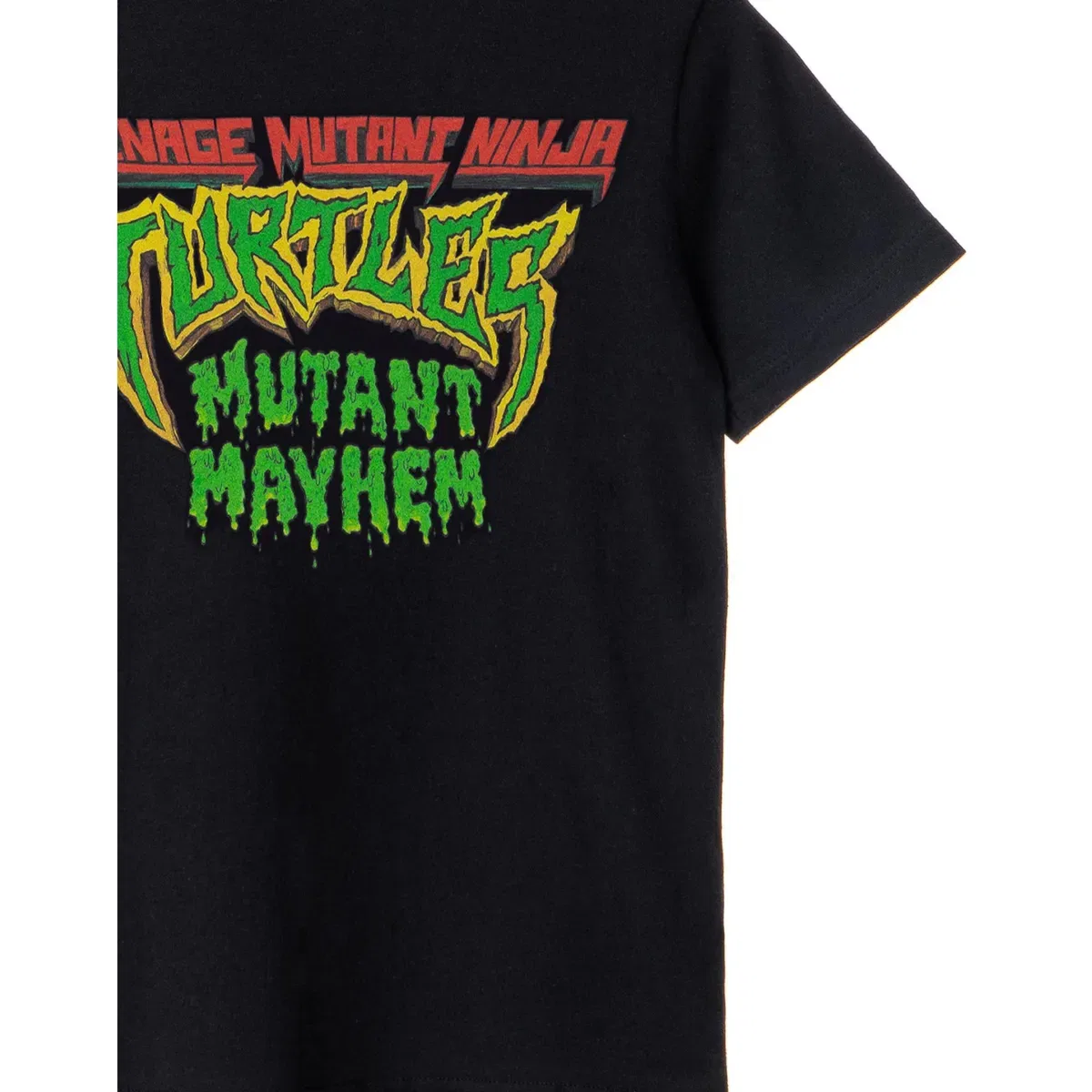 Детская футболка с принтом Mutant Mayhem Logo Teenage Mutant Ninja Turtles, Black — фото 4