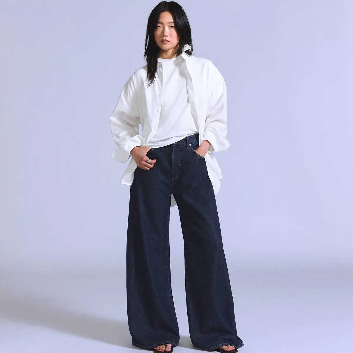 Женские джинсы максимального свободного кроя Levi's, Newton - Blue