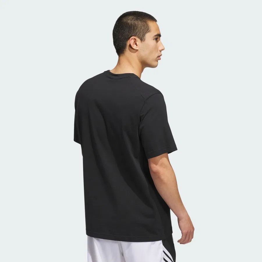 Футболка с графическим принтом Performance JX0083 adidas, Черно-белый — фото 2
