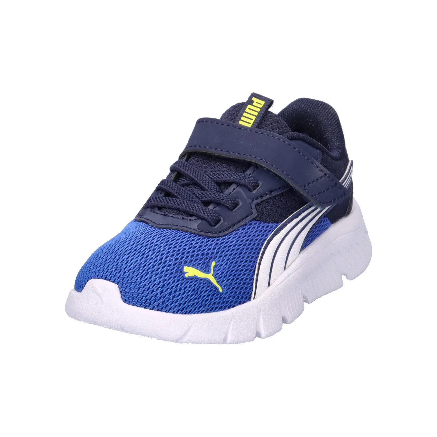 Детские кроссовки с эластичной резинкой Puma FlexFocus Modern AC, Королевский синий / Белый — фото 4