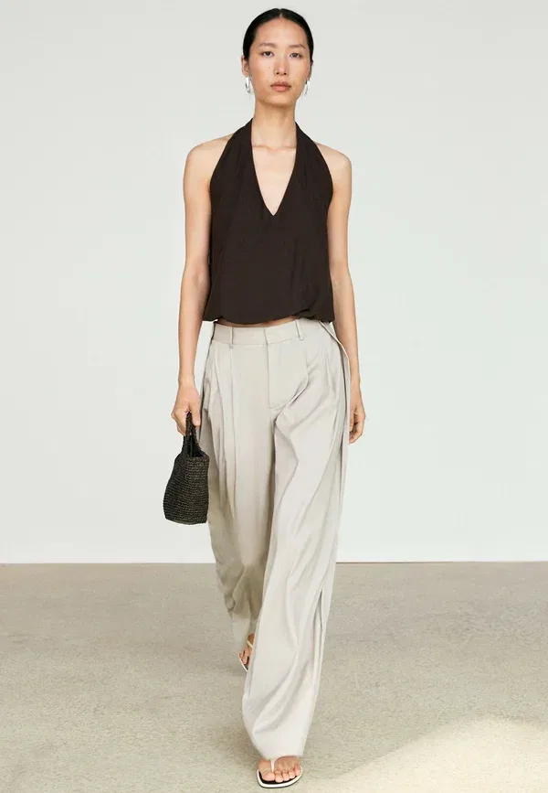 Брюки шерстяные Trousers Massimo Dutti, grey, серый — фото 2