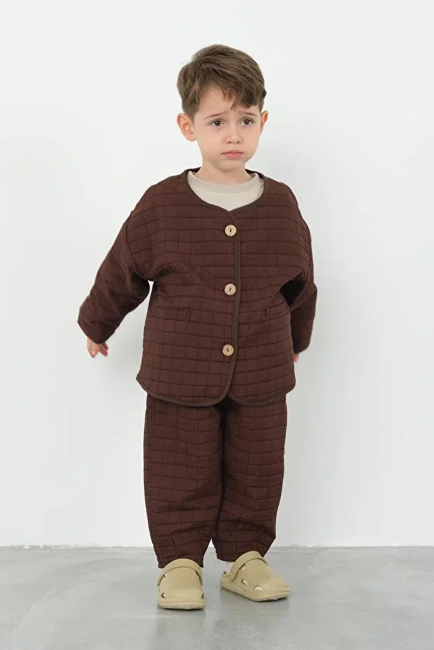 Горько-Коричневая куртка большого размера Mioma Kids — фото 3