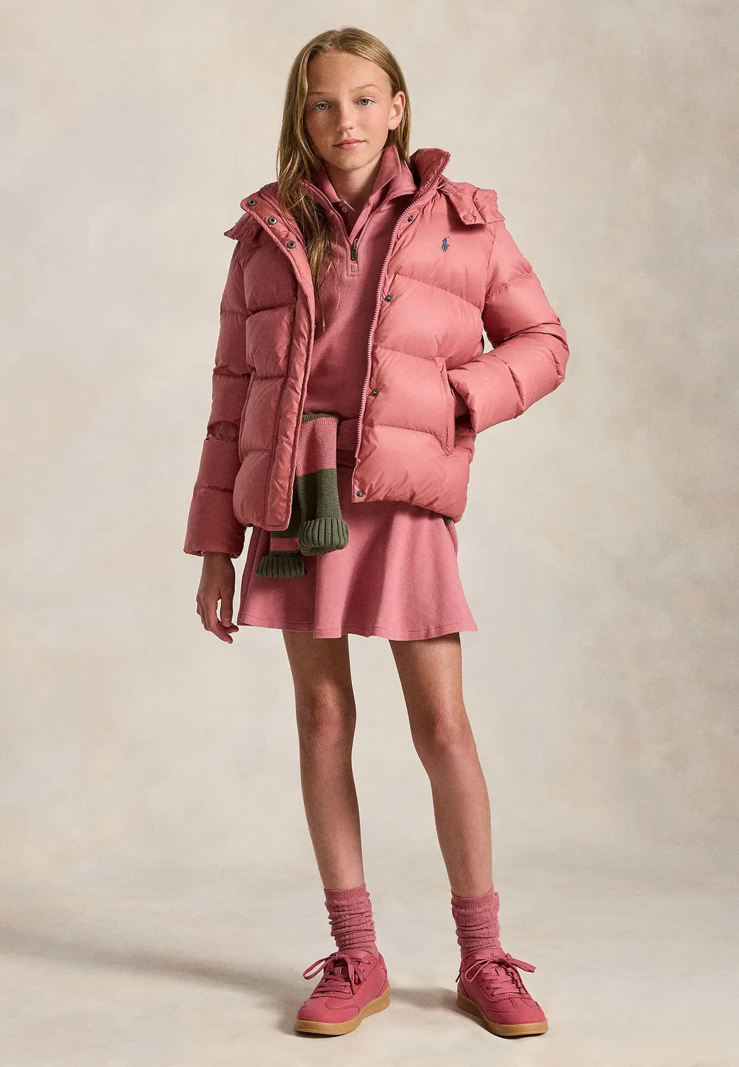 Пуховая куртка с капюшоном, размер 7-14 лет - пуховая куртка Polo Ralph Lauren, Pink