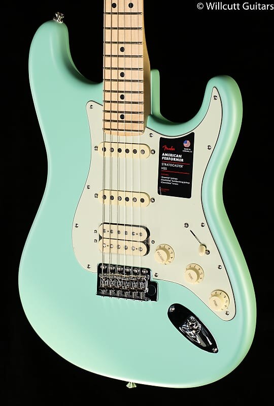 

Fender American Performer Stratocaster HSS Maple Fingerboard Satin Surf Green (841)
