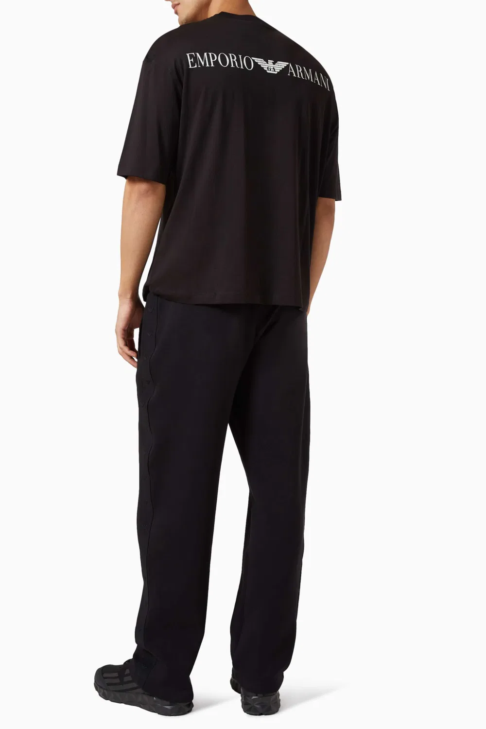 Футболка с коротким рукавом с логотипом EA Emporio Armani, черный — фото 2