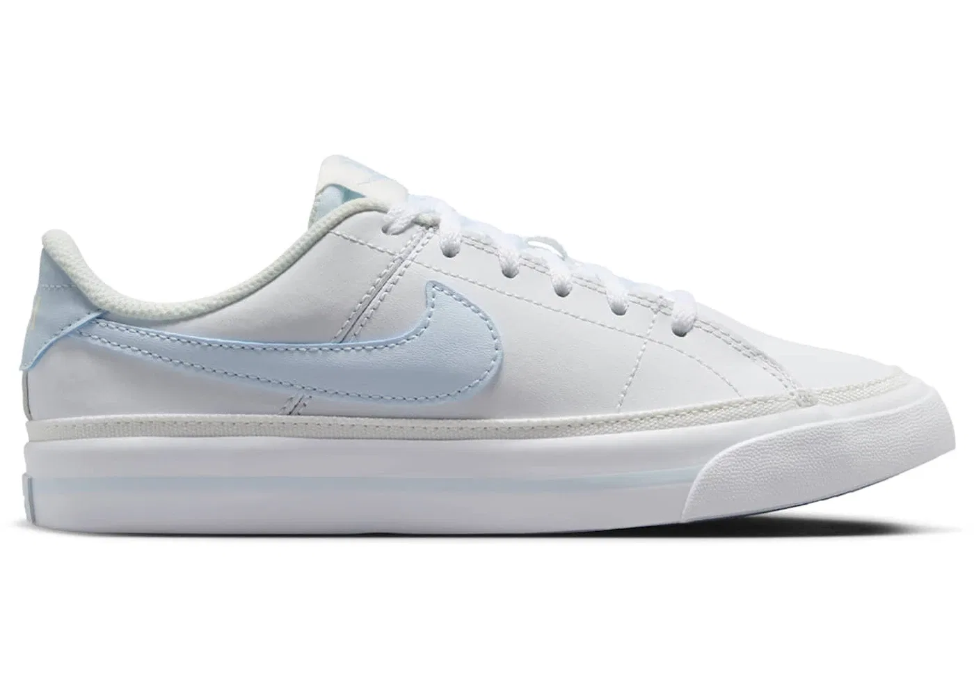 Детские кроссовки для девочек с длинным шнурком Nike Court Legacy Nike, White/Sail/Blue Tint