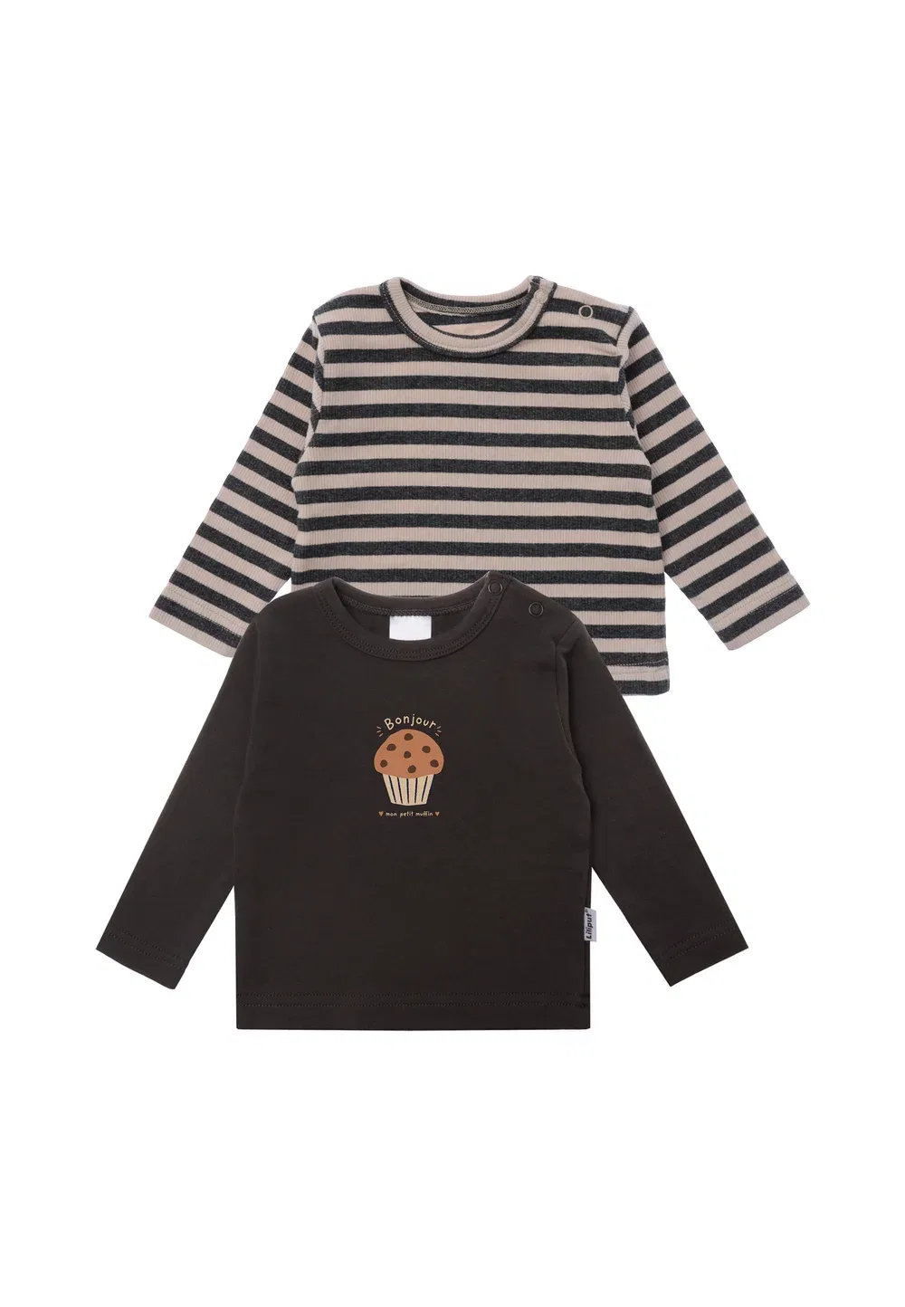 Комплект из 2 футболок с длинными рукавами Langarmshirt muffin унисекс Liliput, Anthrazit