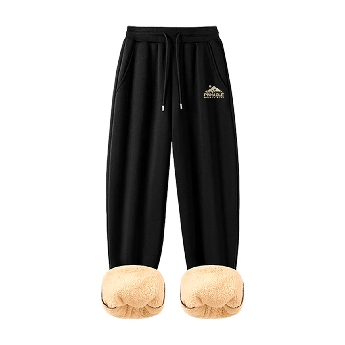 Детские брюки утепленные с начесом MINISO, Black Pants Logo