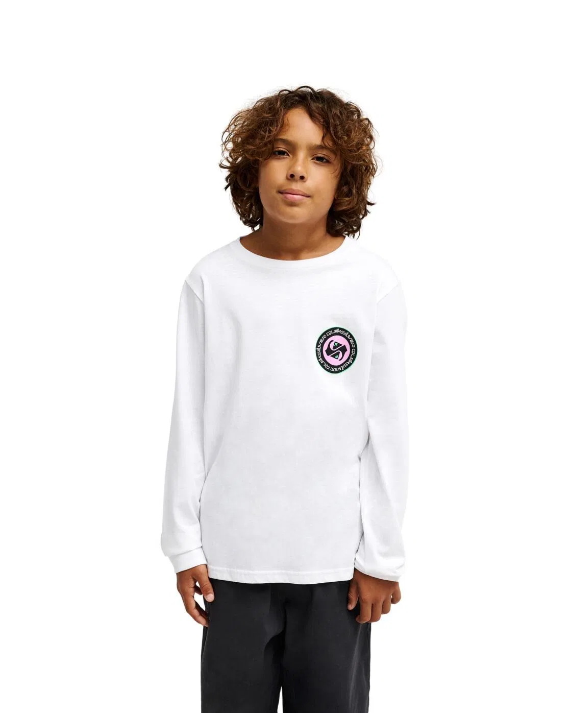 Детский лонгслив с принтом EV DUALITY Quiksilver, Weiss