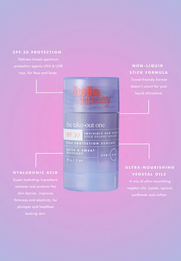 На вынос - солнцезащитный стик InvisibleSun SPF 30 - защита от солнца 30 г Hello Sunday — фото 3