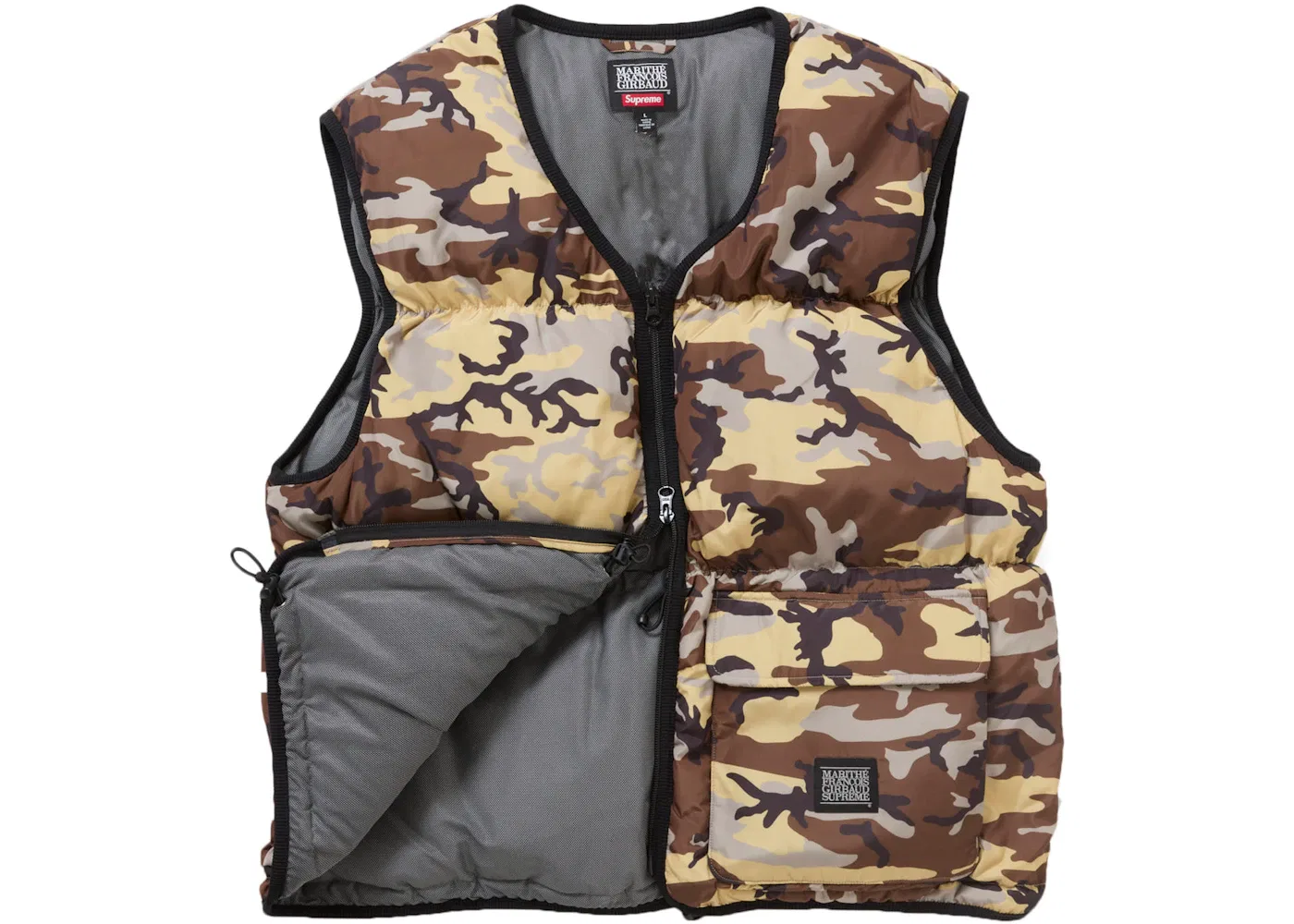 Мужской пуховый жилет Supreme Marithé + François Girbaud Down Puffer Vest, Camo — фото 2