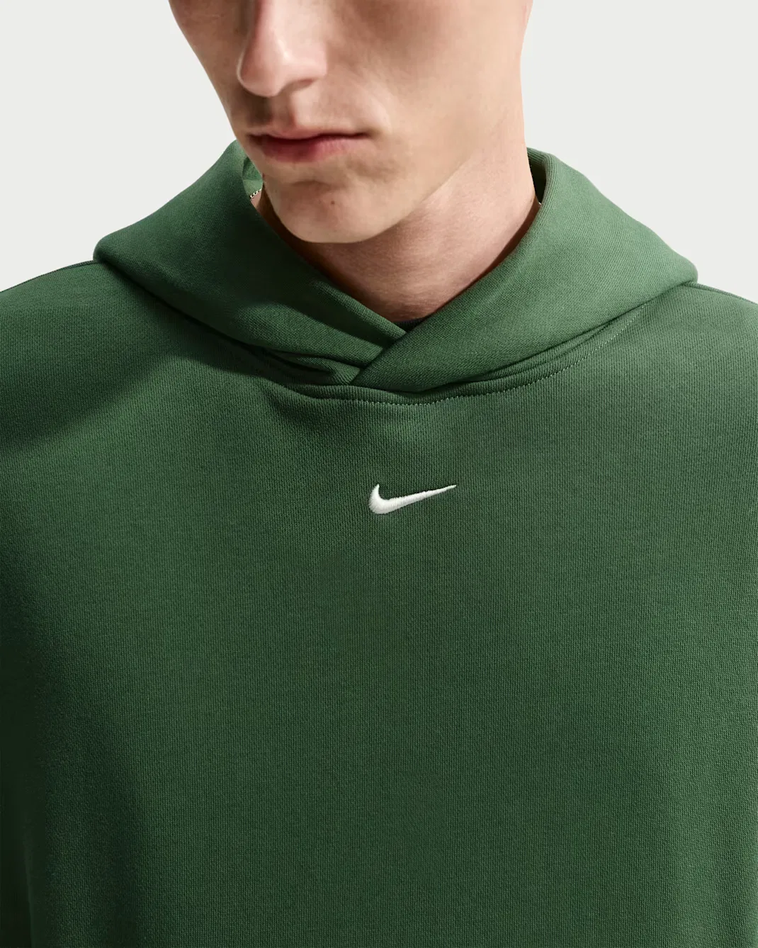 Мужская толстовка с капюшоном Nike Solo Fleece, Fir/Sail — фото 3
