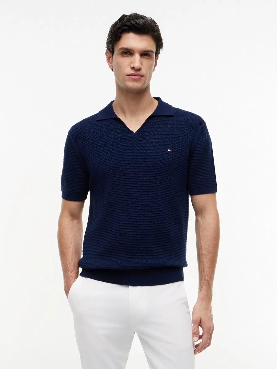 Свитер TOMMY HILFIGER "Regular Fit" темно-синего цвета — фото 3