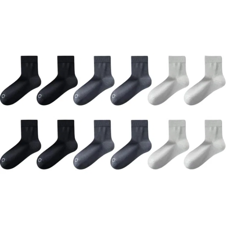 Детские носки до середины икры, набор из 6 пар, HLA, Black/Iron Gray/Light Gray