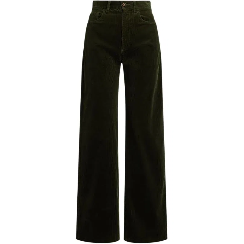 Женские брюки из вельвета прямого кроя Straight Leg Corduroy Trousers Polo Ralph Lauren, Dark Green