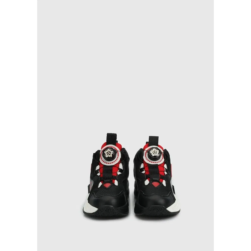 Детские ботинки для мальчиков с контрастными акцентами, Black Red Pepino — фото 3