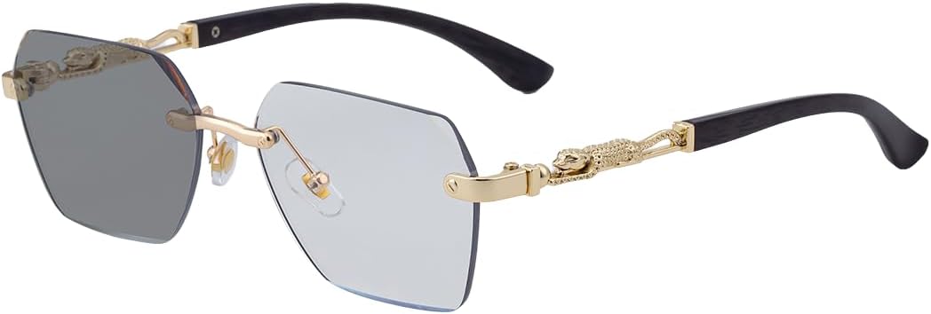 

Европейские и американские многоугольные безрамочные солнцезащитные очки с изменяющимся цветом оправы, ретро-очки с леопардовым принтом и текстурой дерева GFYFJXJT, C5