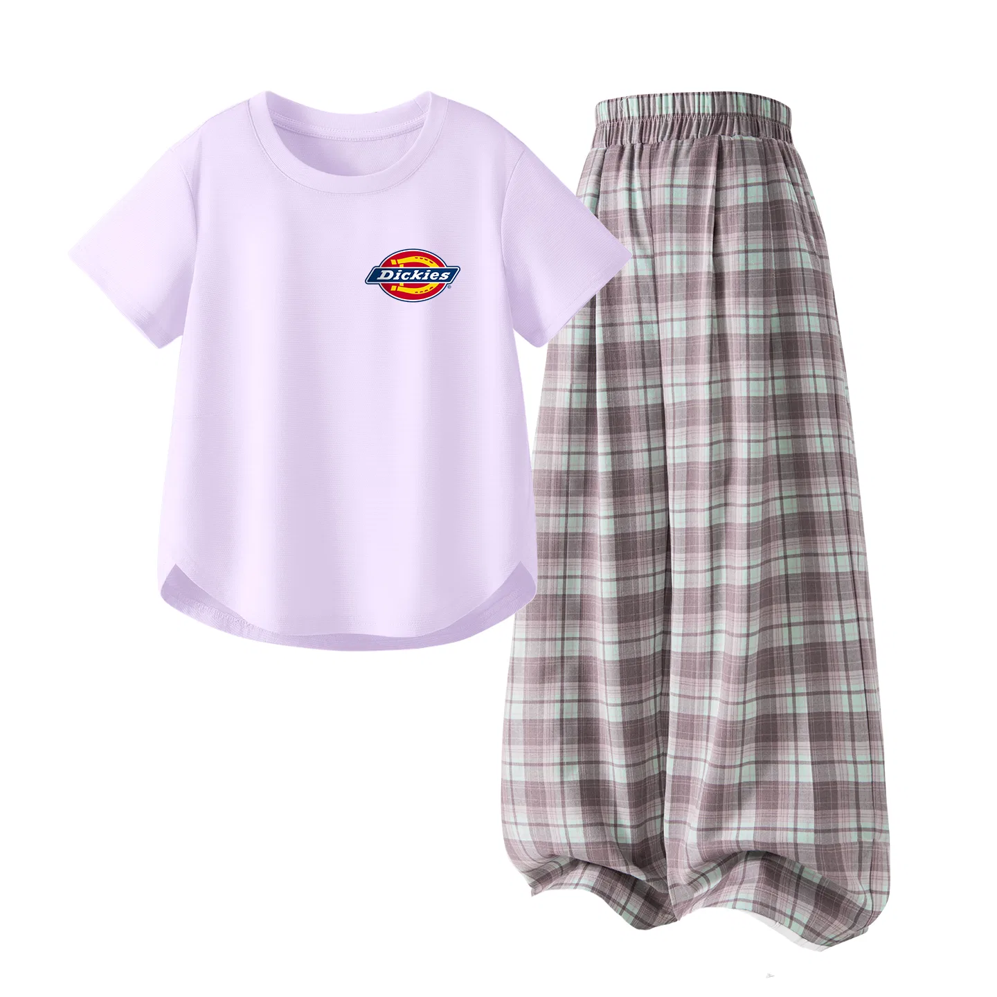 Детский спортивный костюм с круглым вырезом Dickies, Light Purple/Solid Pink