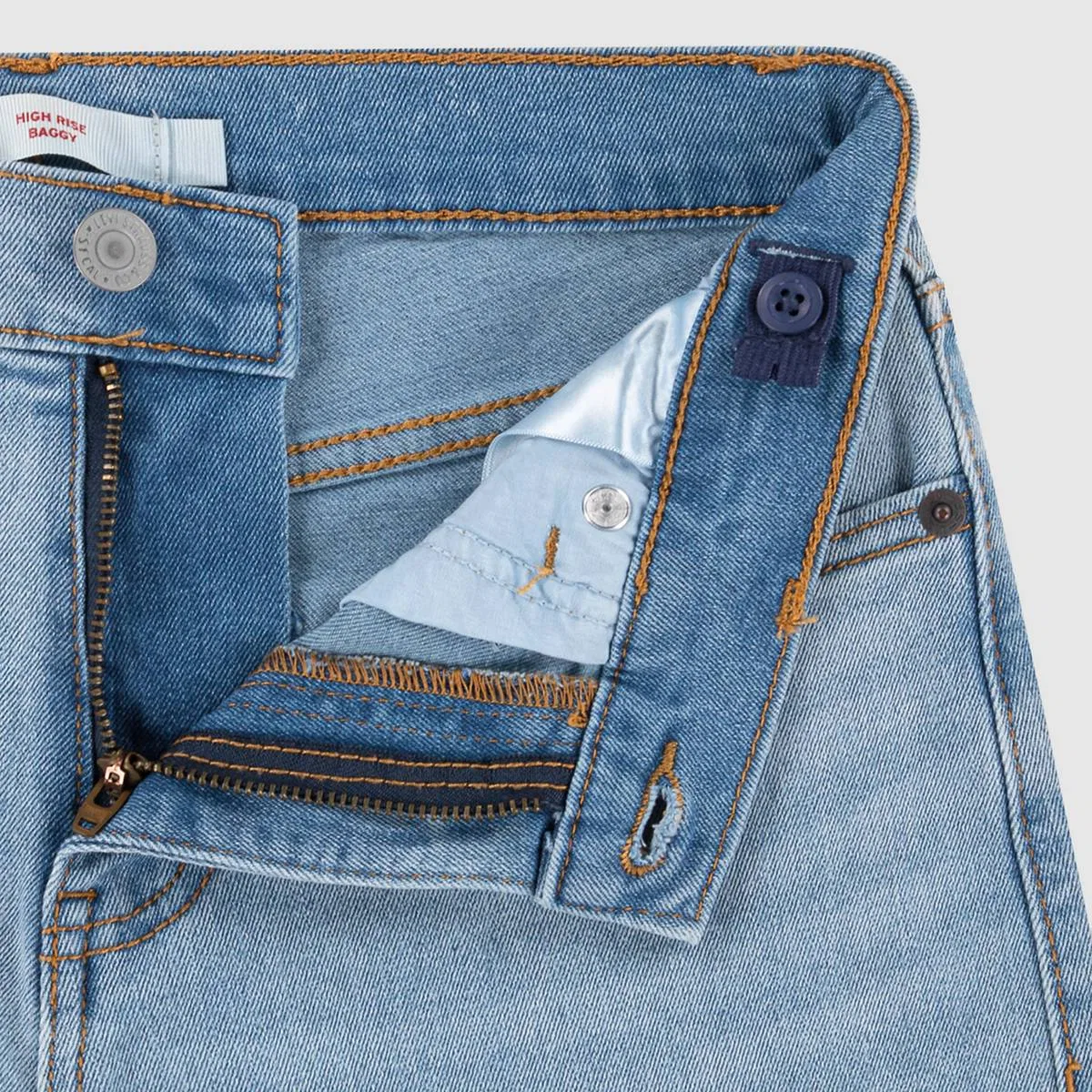 Свободные джинсы с высокой посадкой для девочек 7-16 лет Levi's, Free Spirit - Medium Wash — фото 3