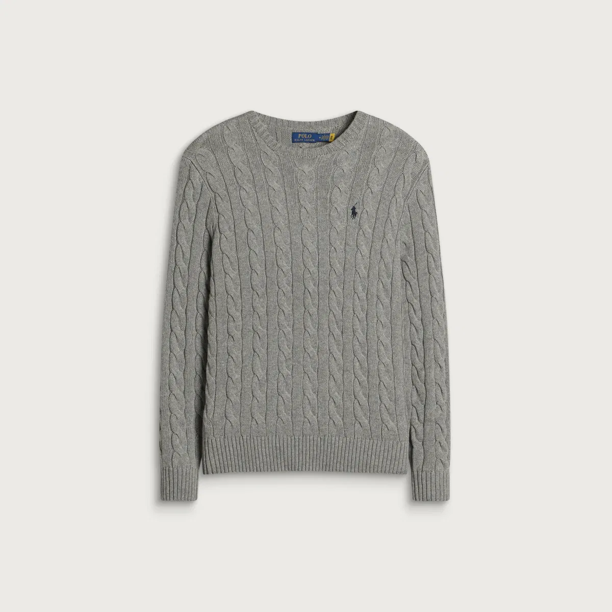 Свитер с косами Cable Knit Jumper Polo Ralph Lauren, Fawn Grey Heather