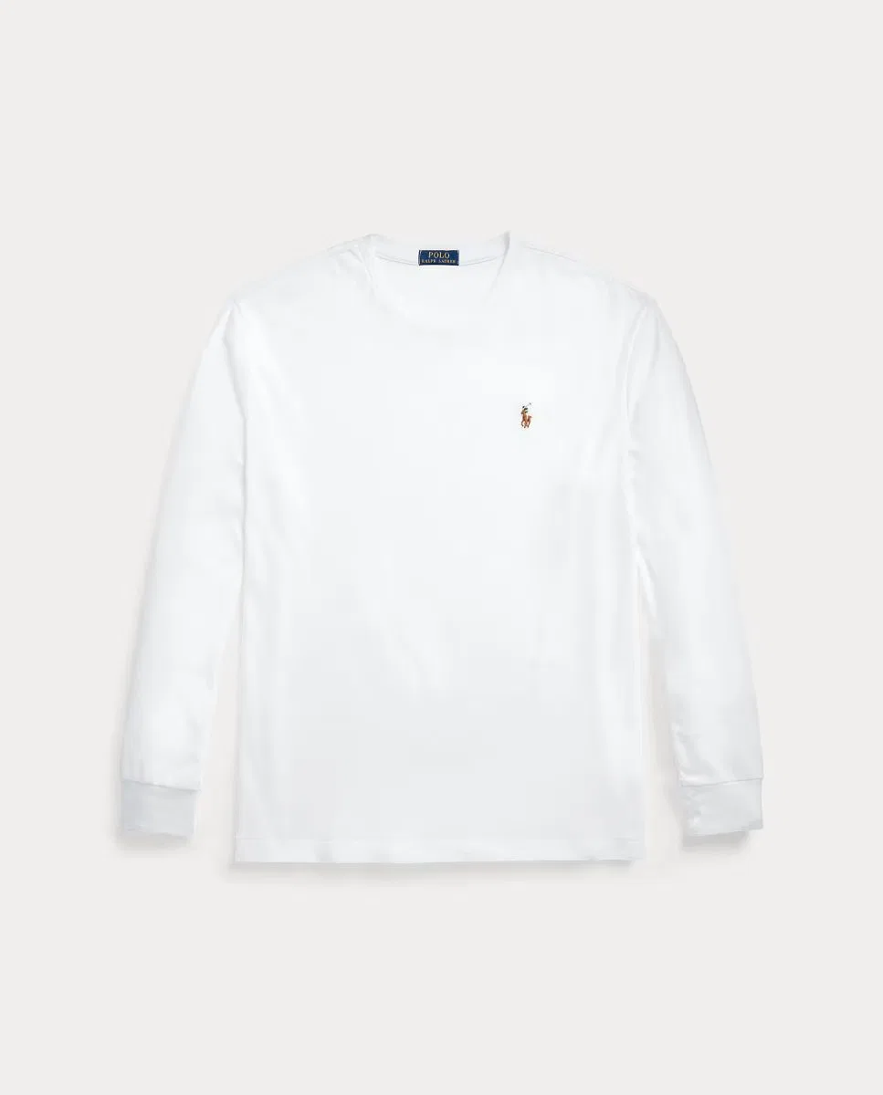 Мужская футболка из хлопка, Azul Marino, Polo Ralph Lauren, белый — фото 4