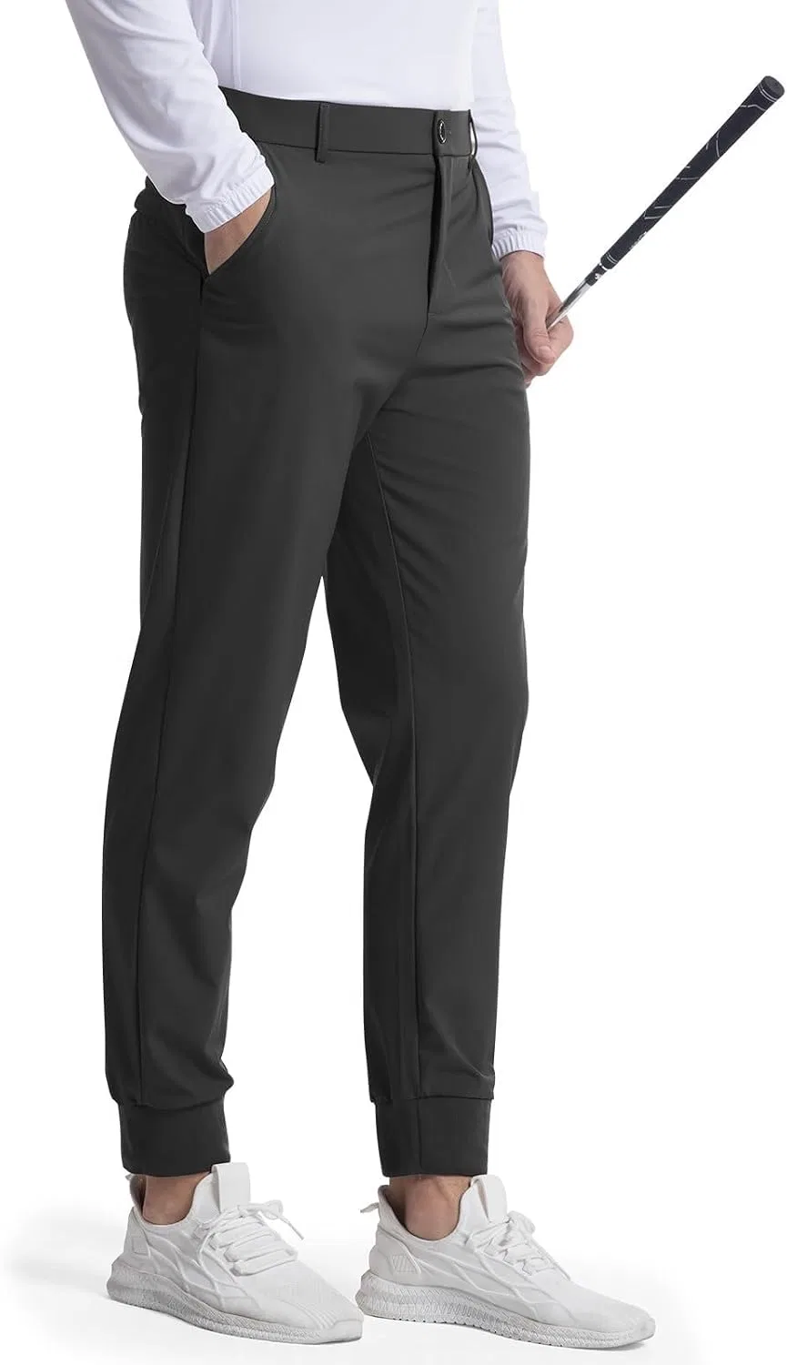 Мужские спортивные брюки Slim Fit с карманами, чёрный — фото 2