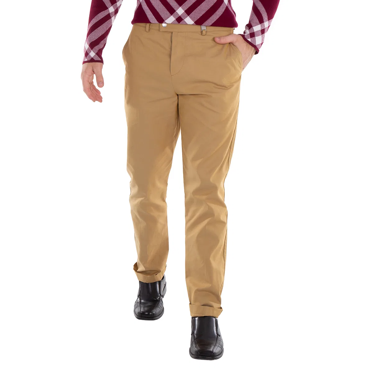 Брюки прямого кроя из хлопка Straight-Leg Cotton Trousers Burberry