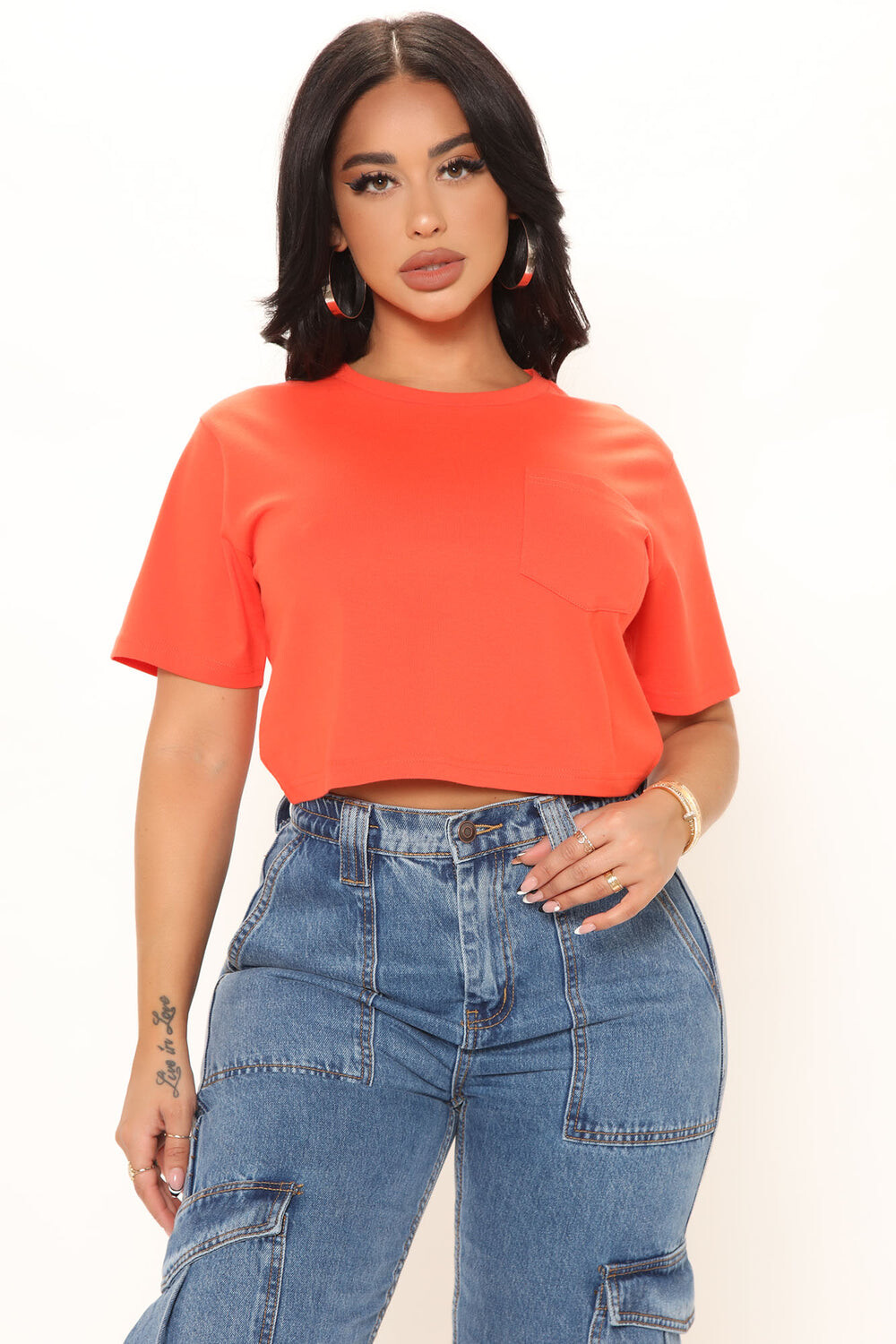 

Топ Fashion Nova ZDCJ100, оранжевый