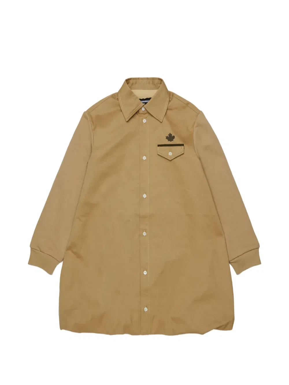 Платье-рубашка Maple Leaf Dsquared2 Kids, бежевый