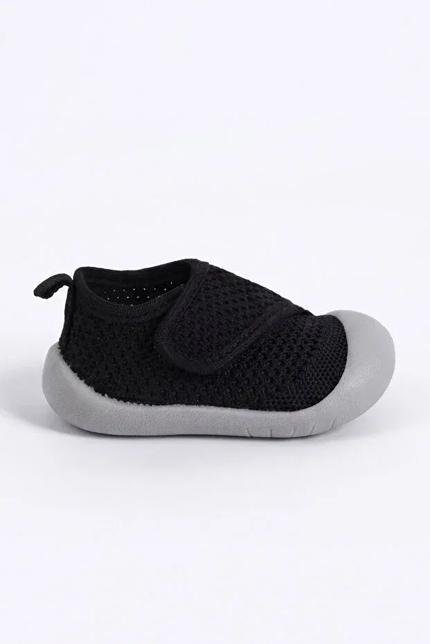 Детские ортопедические первые шаги вязаные туфли Baby Yuppy, Black