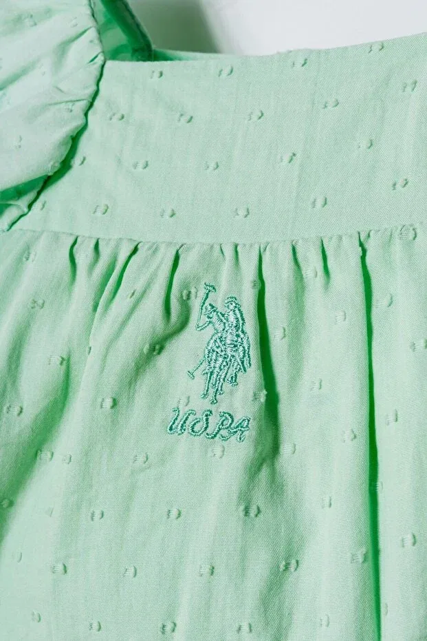 Детский комбинезон для девочек хлопковый U.S. Polo Assn., Green — фото 2