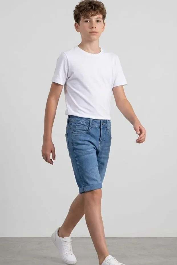 Детские шорты для мальчиков джинсовые Pina Kids, Light Blue — фото 2