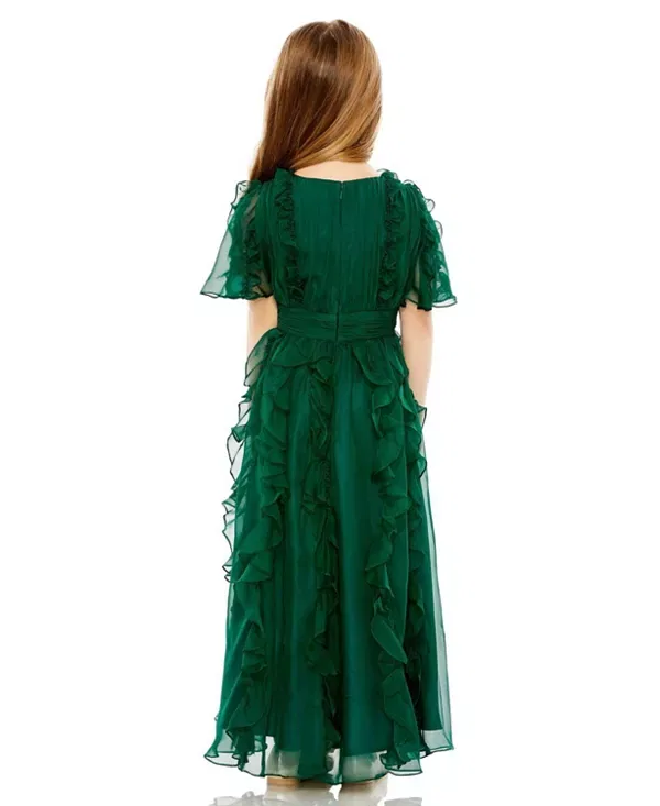Детское платье для девочек с коротким рукавом Mac DUGGal, Emerald — фото 2