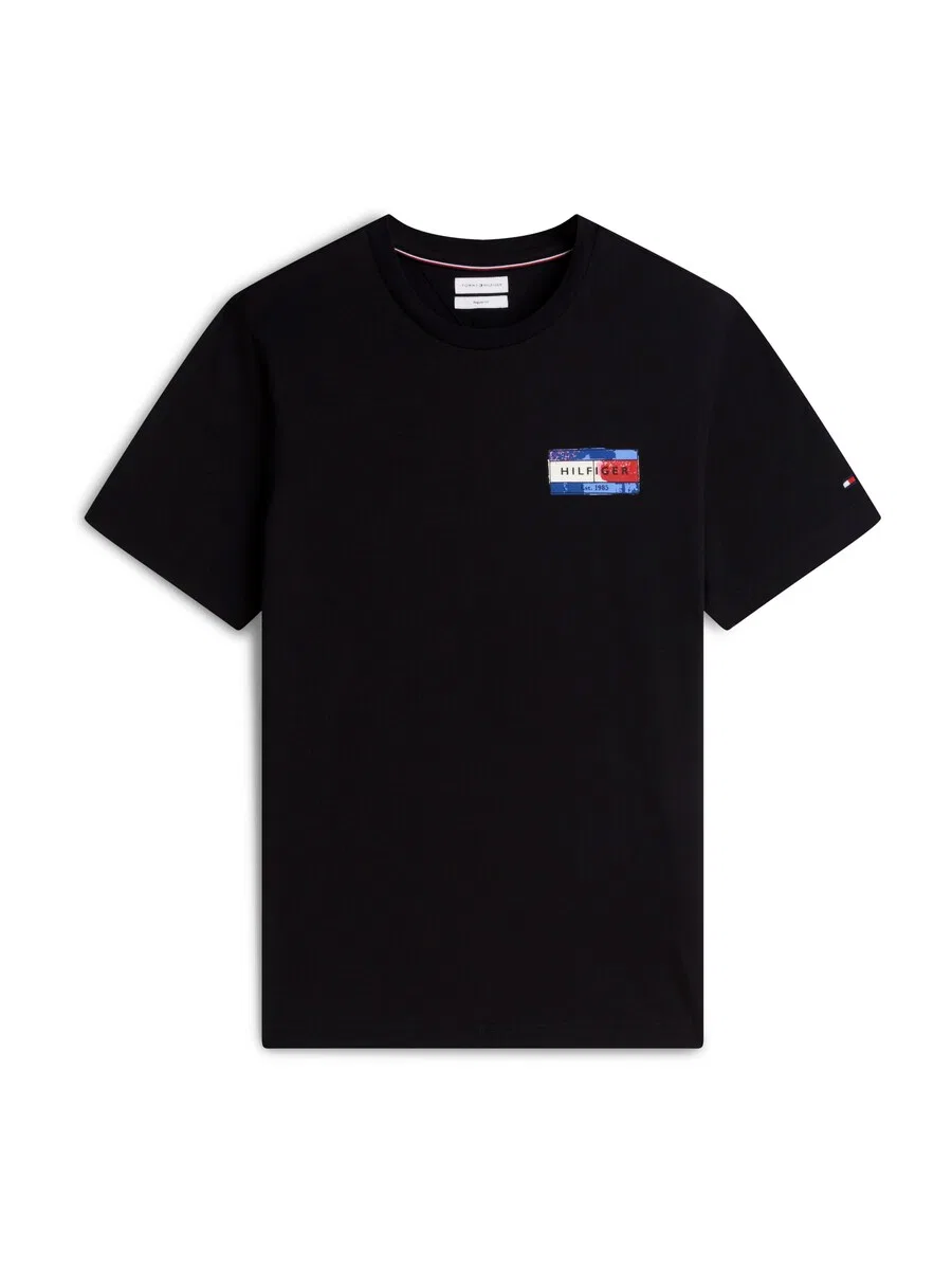 Футболка TOMMY HILFIGER BRAND LOVE черного цвета