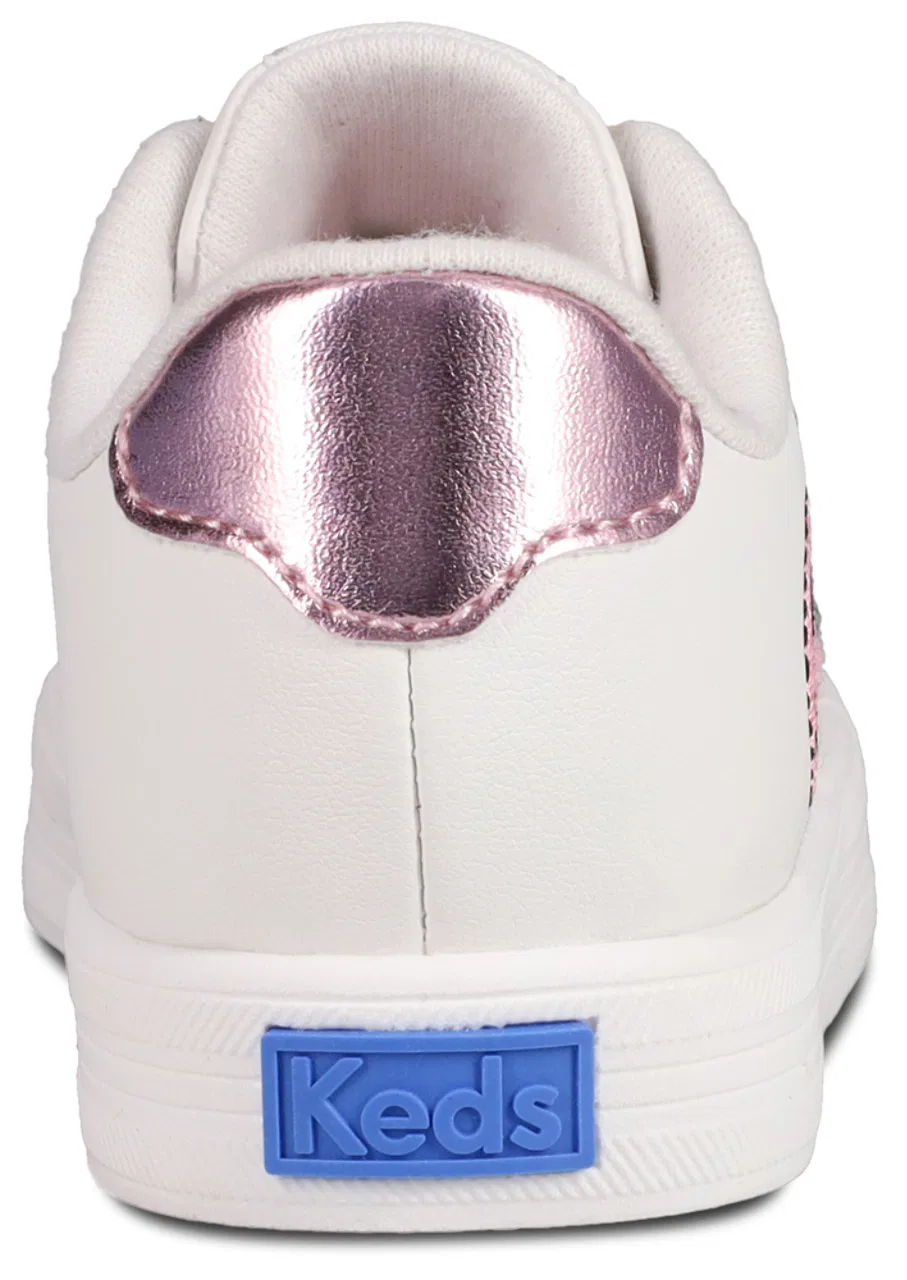 Детские кеды для девочек на эластичных шнурках Kara Court Elastic Lace Keds, белый — фото 3