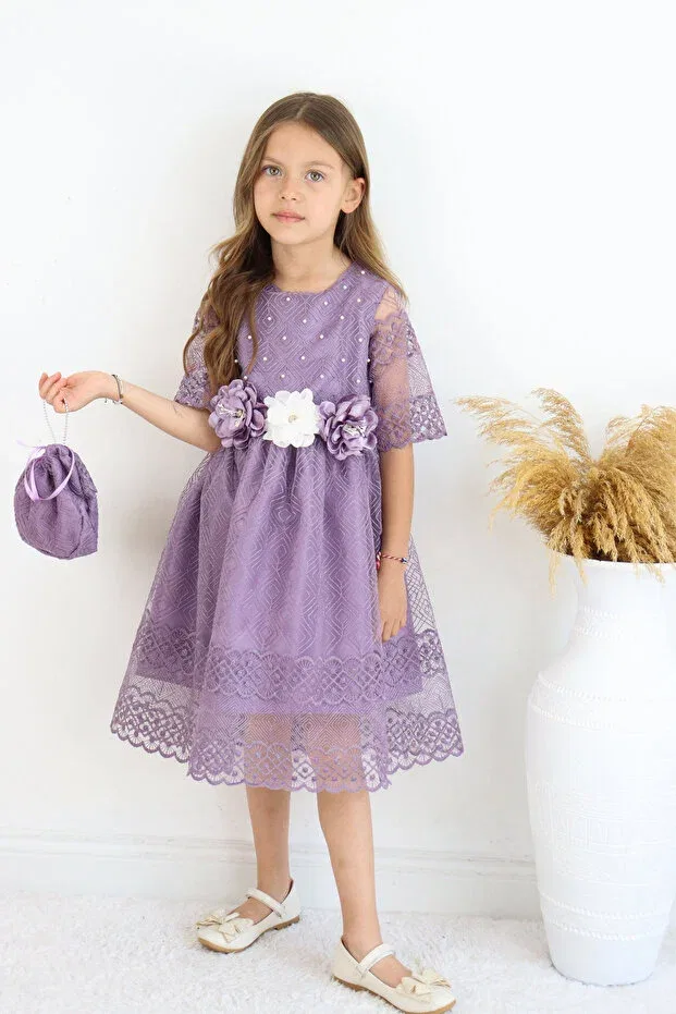 Детское платье для девочек с принтом Design Fesshera, Purple