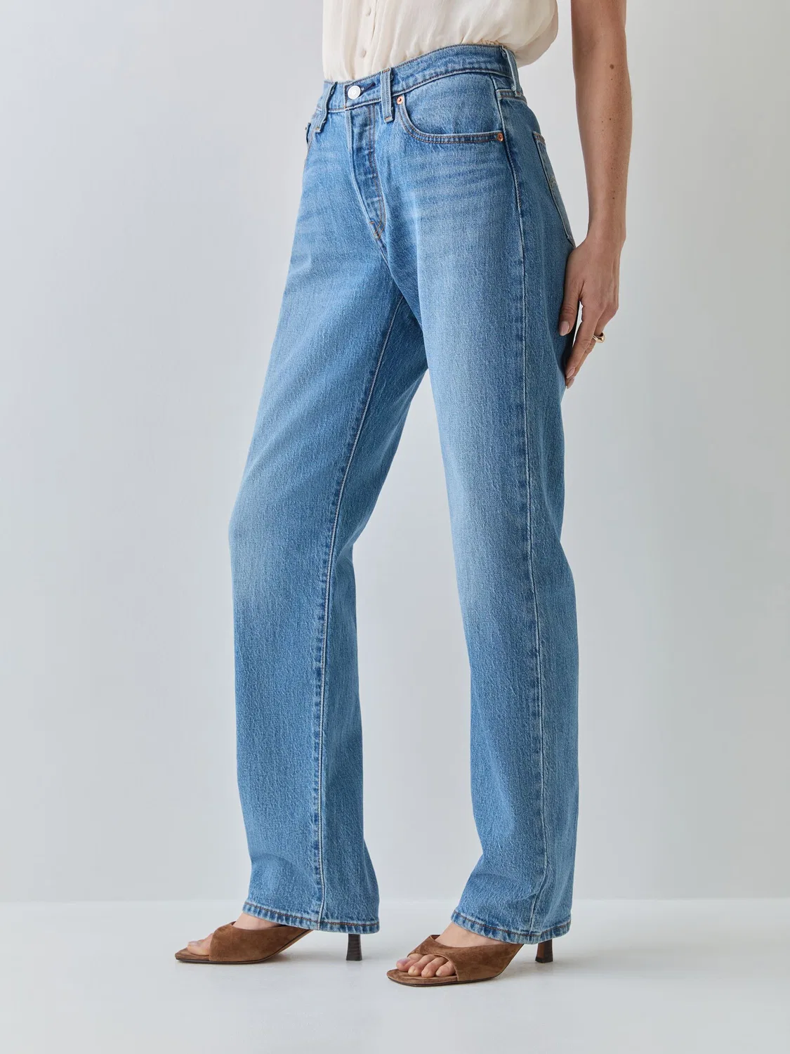 Джинсы прямого кроя Hourglass 501 Levi's, Lucid Dream Blue — фото 4
