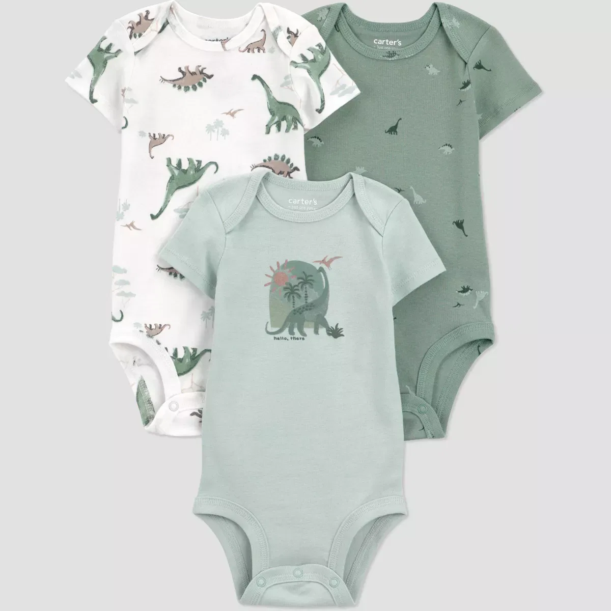 Детский комплект боди для мальчиков с коротким рукавом NEWBORN, Green
