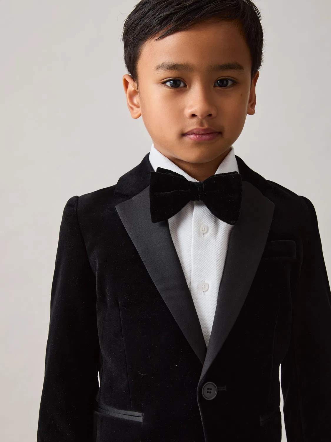 Пиджак однобортный из вельвета Black Ace Reiss, черный — фото 3