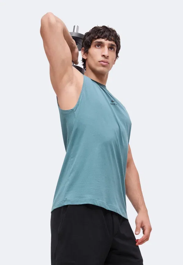 Футболка быстросохнущая Nike Dri-fit Nike Performance, mineral slate/black, черный — фото 4