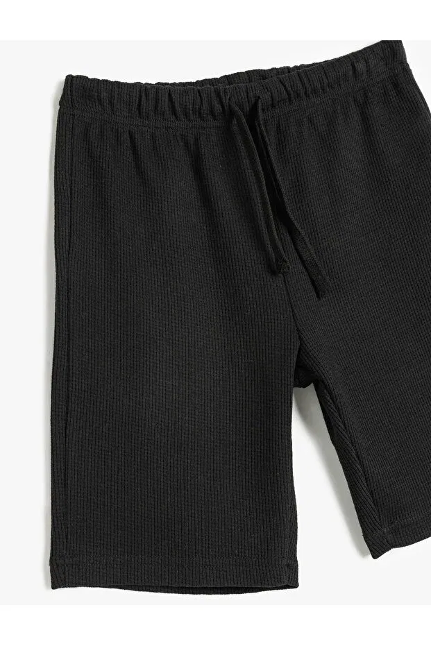 Детские шорты для мальчиков с принтом Basics Koton, Black — фото 3