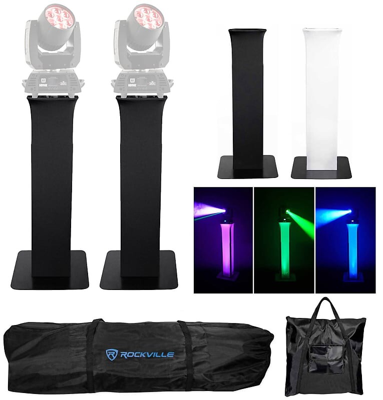 

2) Подставки для тотемов + черные + белые сетки для (2) прожекторов Chauvet Rogue R1 Wash Rockville (2) RTP32B Rogue R1 Wash