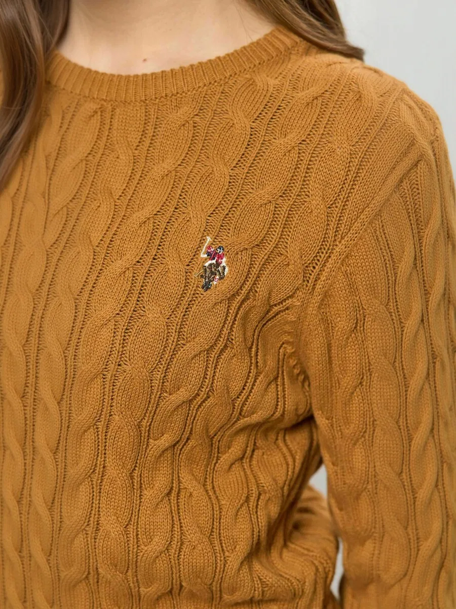 Свитер 'UWMadeline' коричневого цвета U.S. POLO ASSN. — фото 4