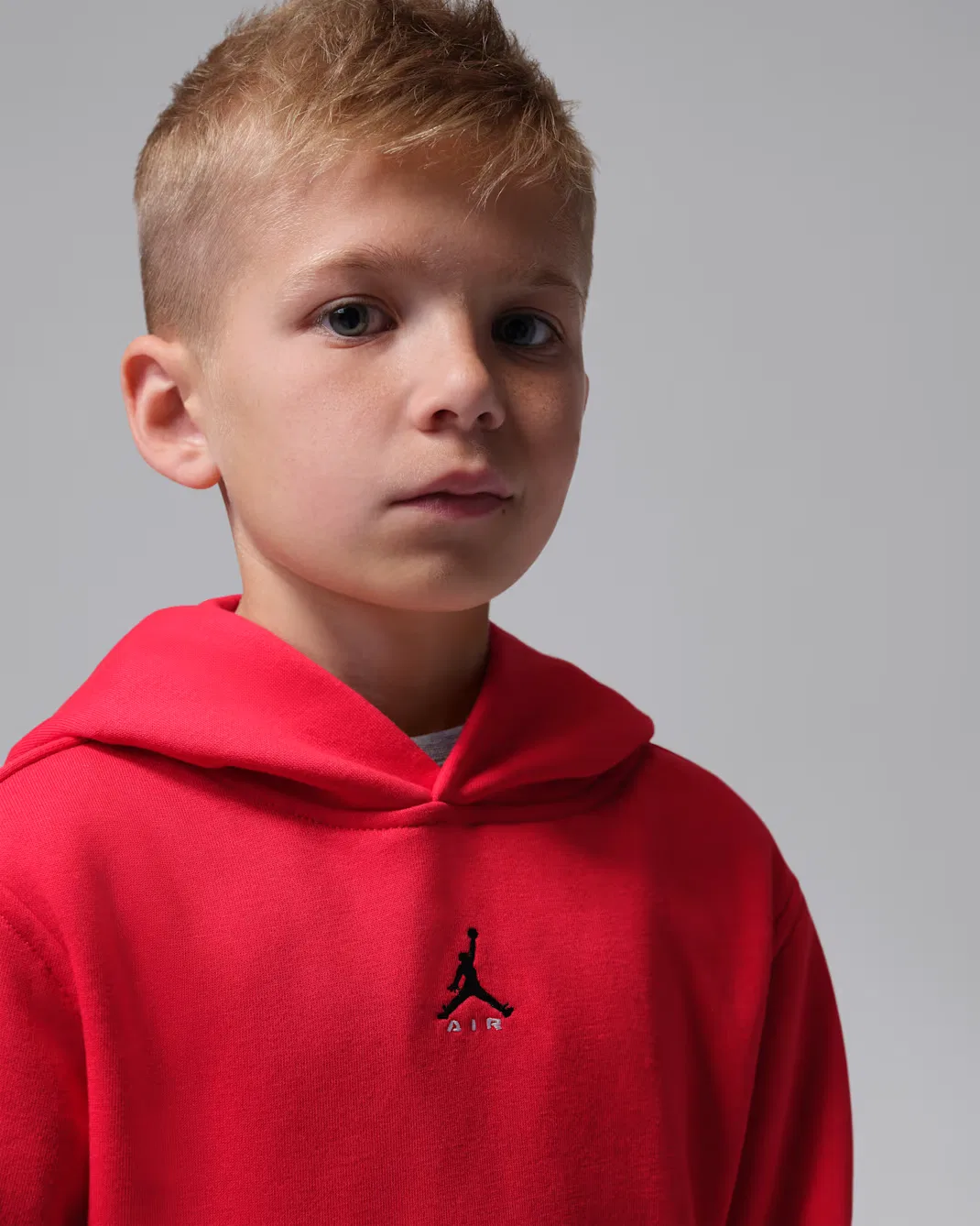 Детская толстовка с капюшоном Jordan Brooklyn Fleece, University Red — фото 3