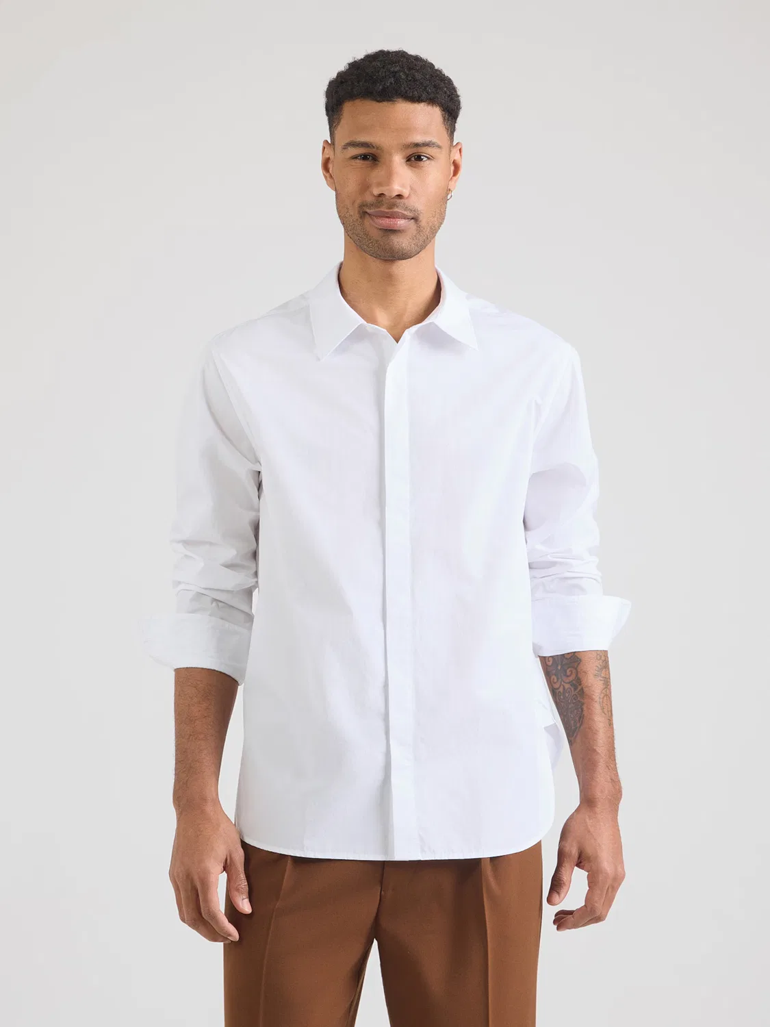 Рубашка на пуговицах Calvin Klein Comfort fit белого цвета — фото 2