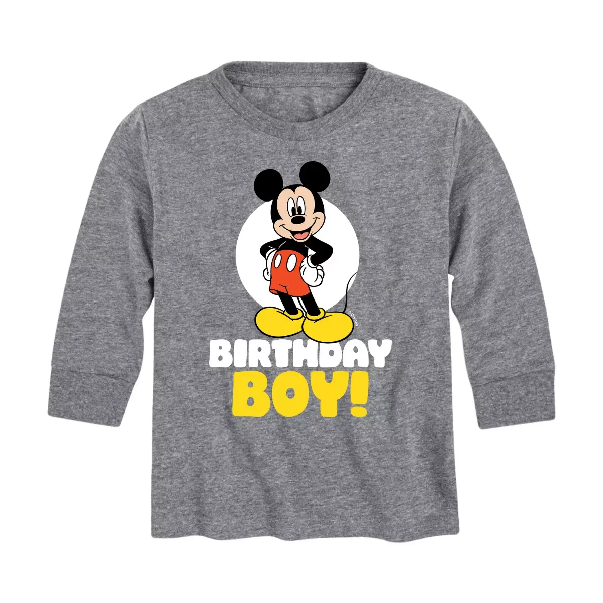 Детский лонгслив с принтом Birthday Boy Spotlight Disney, Athletic Heather
