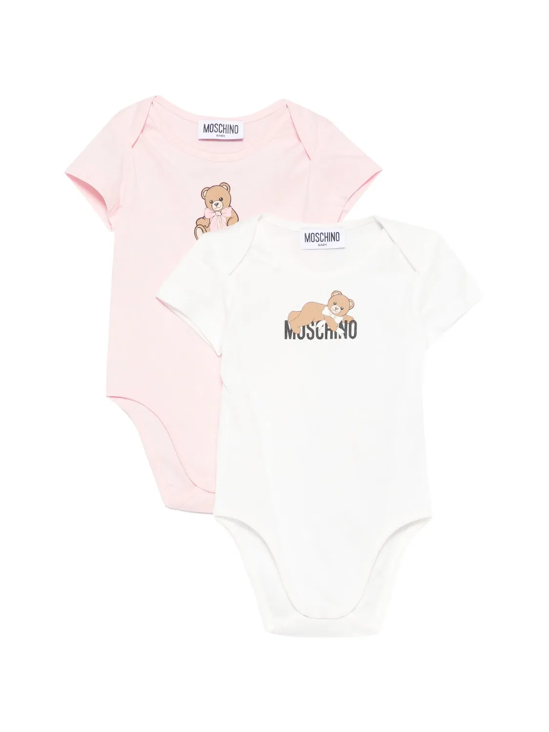 Комплект одежды для тела с принтом в виде плюшевого мишки Moschino Kids, розовый